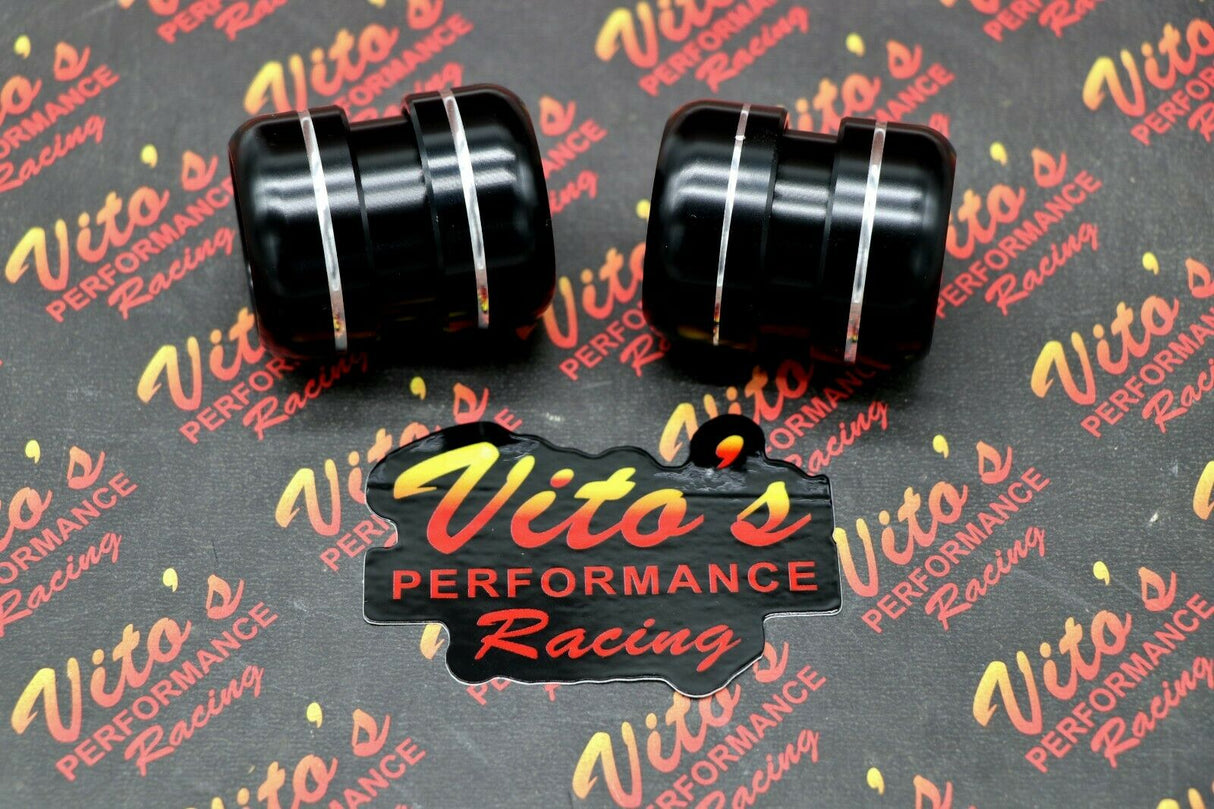 2 x BLACK exhaust pipe clamps muffler high temp o-ring connectors Yamaha Banshee 1