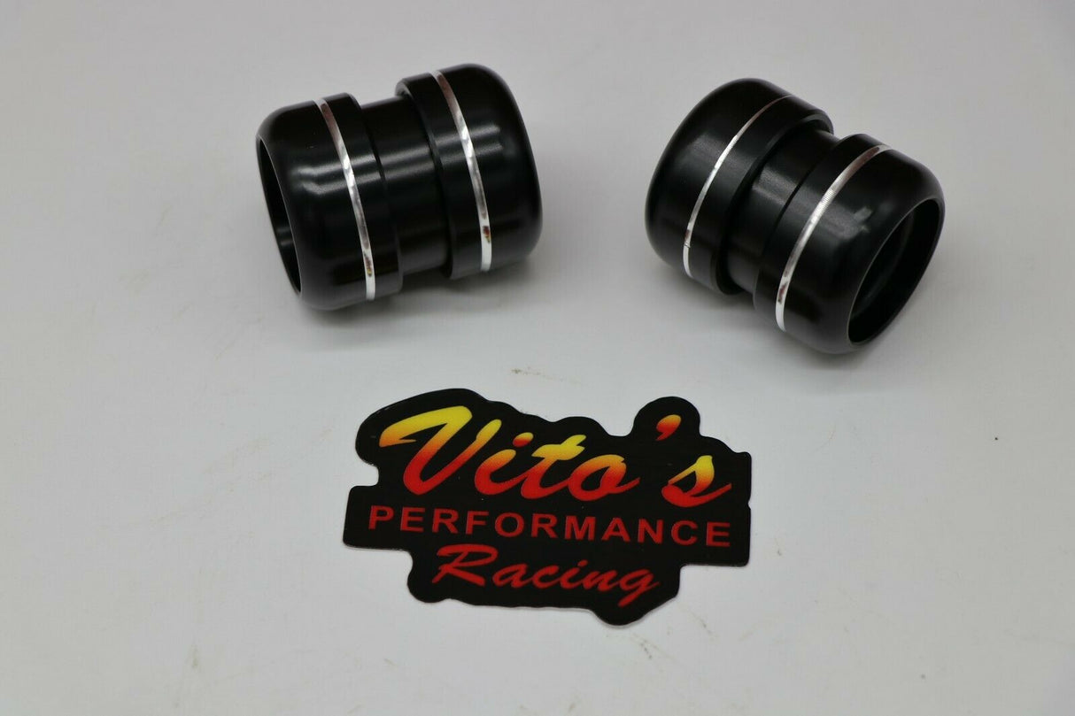 2 x BLACK exhaust pipe clamps muffler high temp o-ring connectors Yamaha Banshee 5