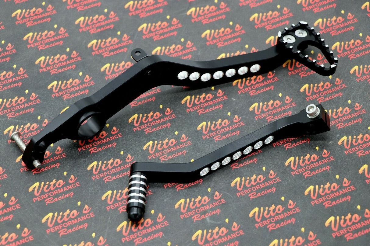 NEW Raptor 700 700r BILLET KIT Anodized black aluminum shifter + brake lever kit 1