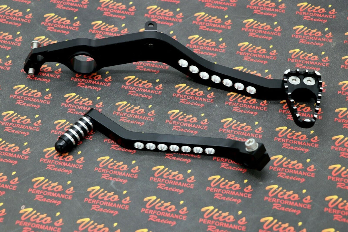 NEW Raptor 700 700r BILLET KIT Anodized black aluminum shifter + brake lever kit 2