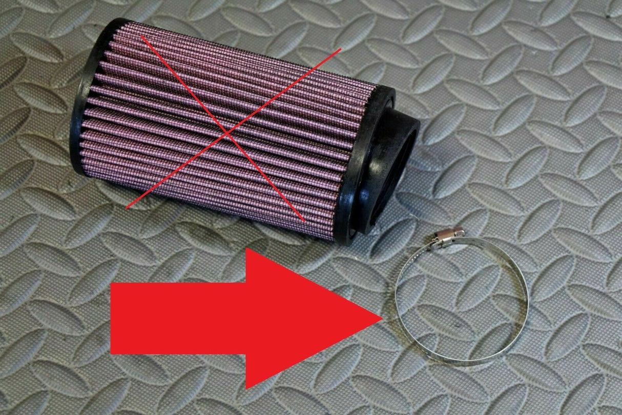 1 x CLAMP for K+N air filter 35mm carb pod Yamaha Banshee hose 2.0" - 2.75" 1