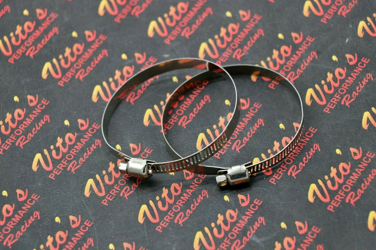 2 x CLAMP for K+N air filter 35mm carb pod Yamaha Banshee hose 2.0" - 2.75" 2