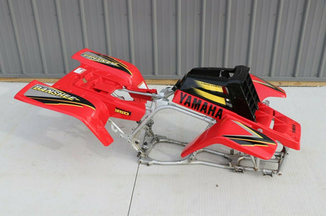 Yamaha Banshee fenders + gas tank plastic + grill + graphics BLACK  RED 1999 4