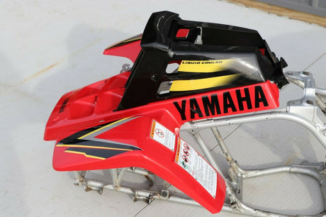 Yamaha Banshee fenders + gas tank plastic + grill + graphics BLACK  RED 1999 5