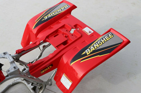 Yamaha Banshee fenders + gas tank plastic + grill + graphics BLACK  RED 1999 10