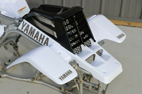 Yamaha Banshee fenders + gas tank plastic + grill + graphics WHITE  BLACK 2001 5