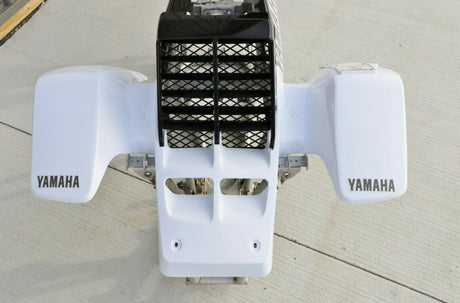 Yamaha Banshee fenders + gas tank plastic + grill + graphics WHITE  BLACK 2001 9