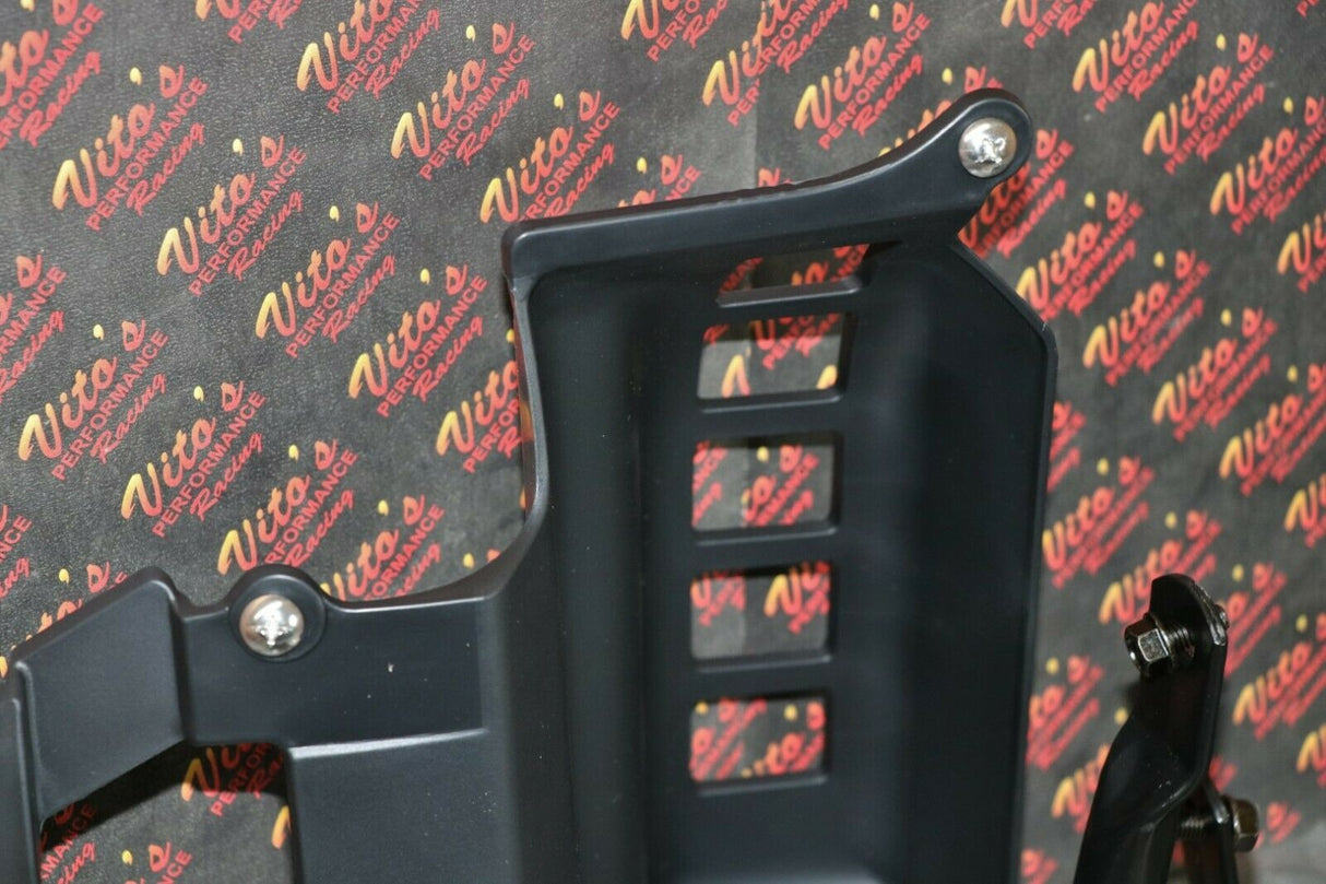 Black Heel Guards footrest Yamaha Banshee nerf bars plastics + HARDWARE BOLT KIT 5
