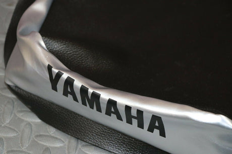 NEW SEAT COVER ONLY Yamaha Banshee cover BLACK TEXTURE + SILVER + LETTERS 4