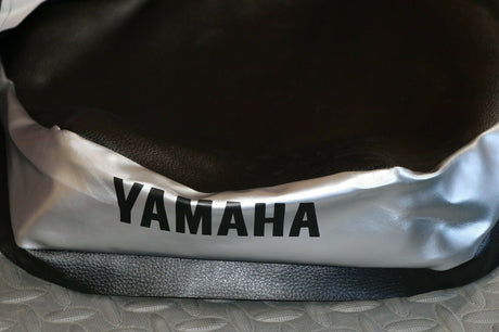 NEW SEAT COVER ONLY Yamaha Banshee cover BLACK TEXTURE + SILVER + LETTERS 5