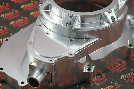 CLUTCH COVER + LOCK UP KIT Billet aluminum Yamaha Banshee clear window SILVER 11