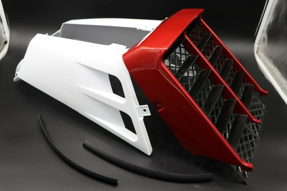 NEW Vito's Yamaha Banshee plastic gas tank side covers grill CHERRY WHITE 2004 1