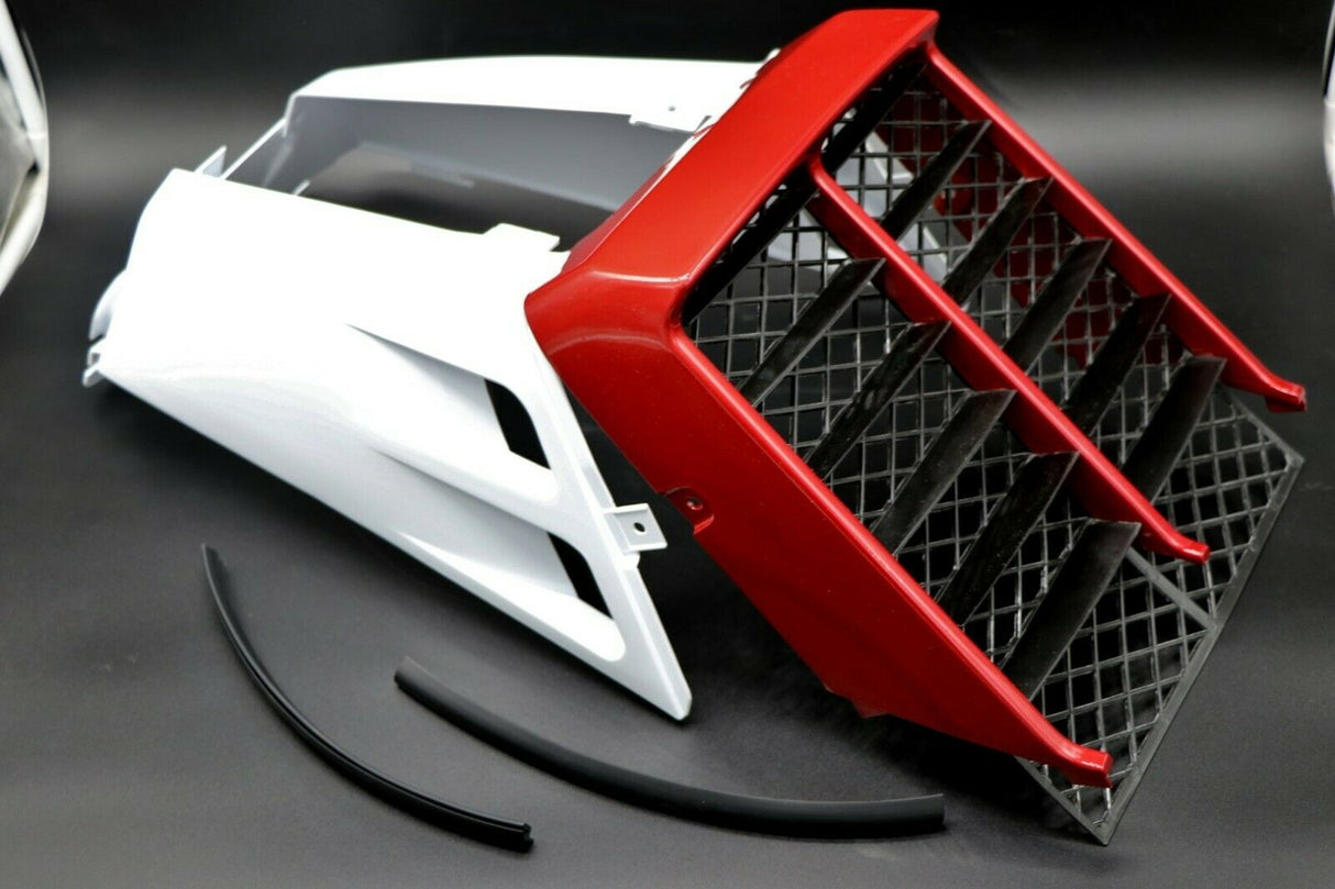 NEW Vito's Yamaha Banshee plastic gas tank side covers grill CHERRY WHITE 2004 2