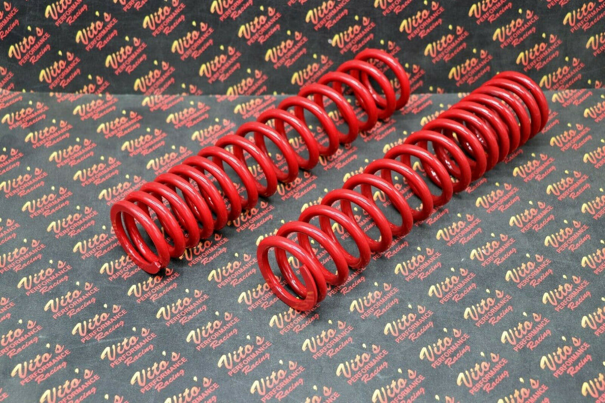 2 x front shock springs Yamaha Banshee 1987-2006 POWDERCOATED RED (one pair) 1