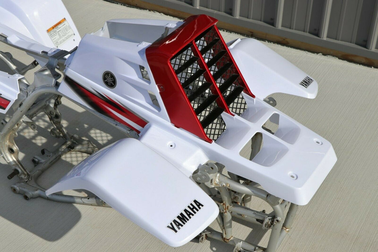 Yamaha Banshee fenders + gas tank plastic grill graphics WHITE CHERRY RED 2005 5