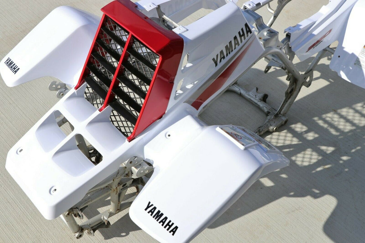 Yamaha Banshee fenders + gas tank plastic grill graphics WHITE CHERRY RED 2004 7