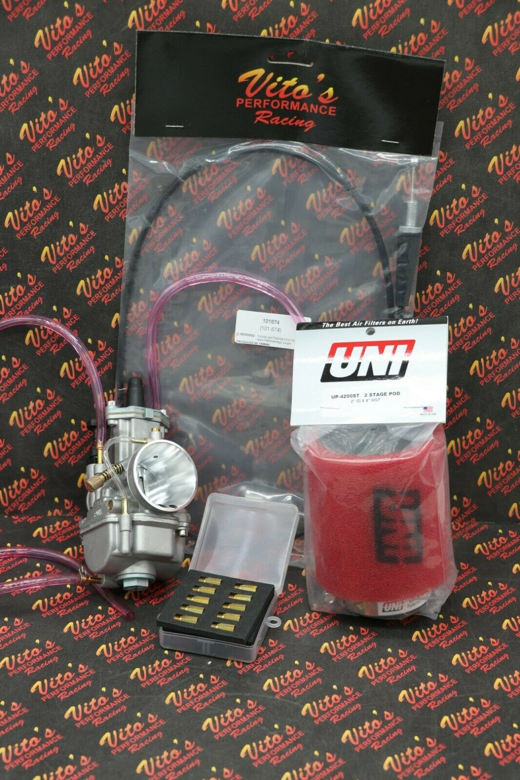 Yamaha Blaster 28MM 28 Carb Carburetor PWK Kit + UNI filter + jet kit + cable 1