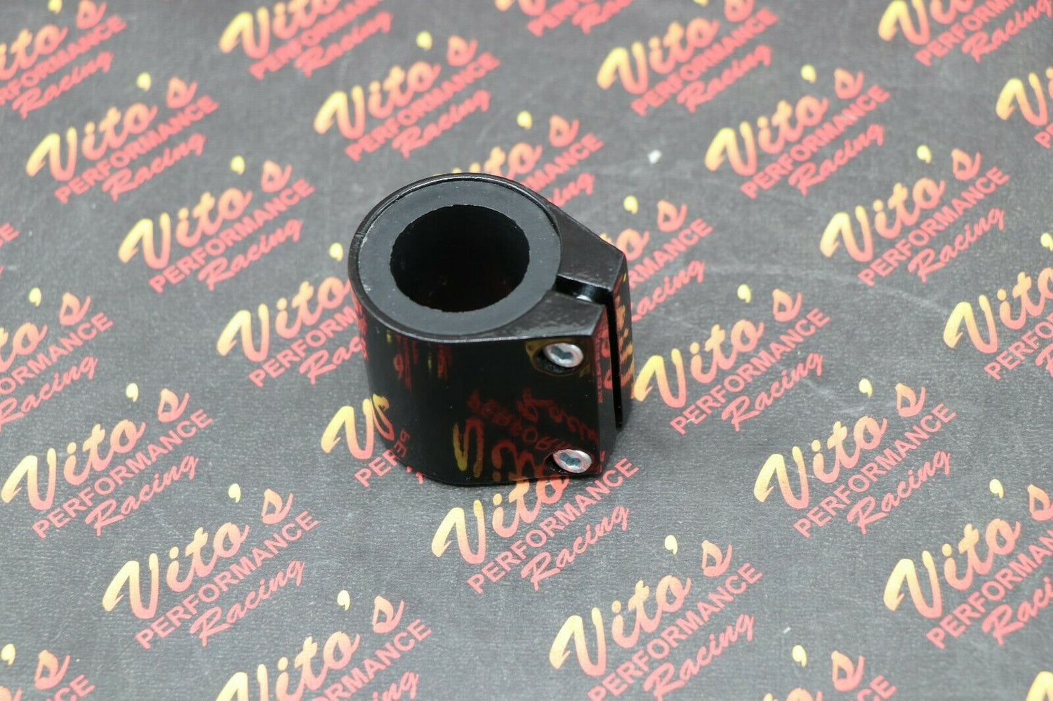 1 x ALUMINUM exhuast pipe clamps muffler connectors Yamaha Blaster GLOSS BLACK 1
