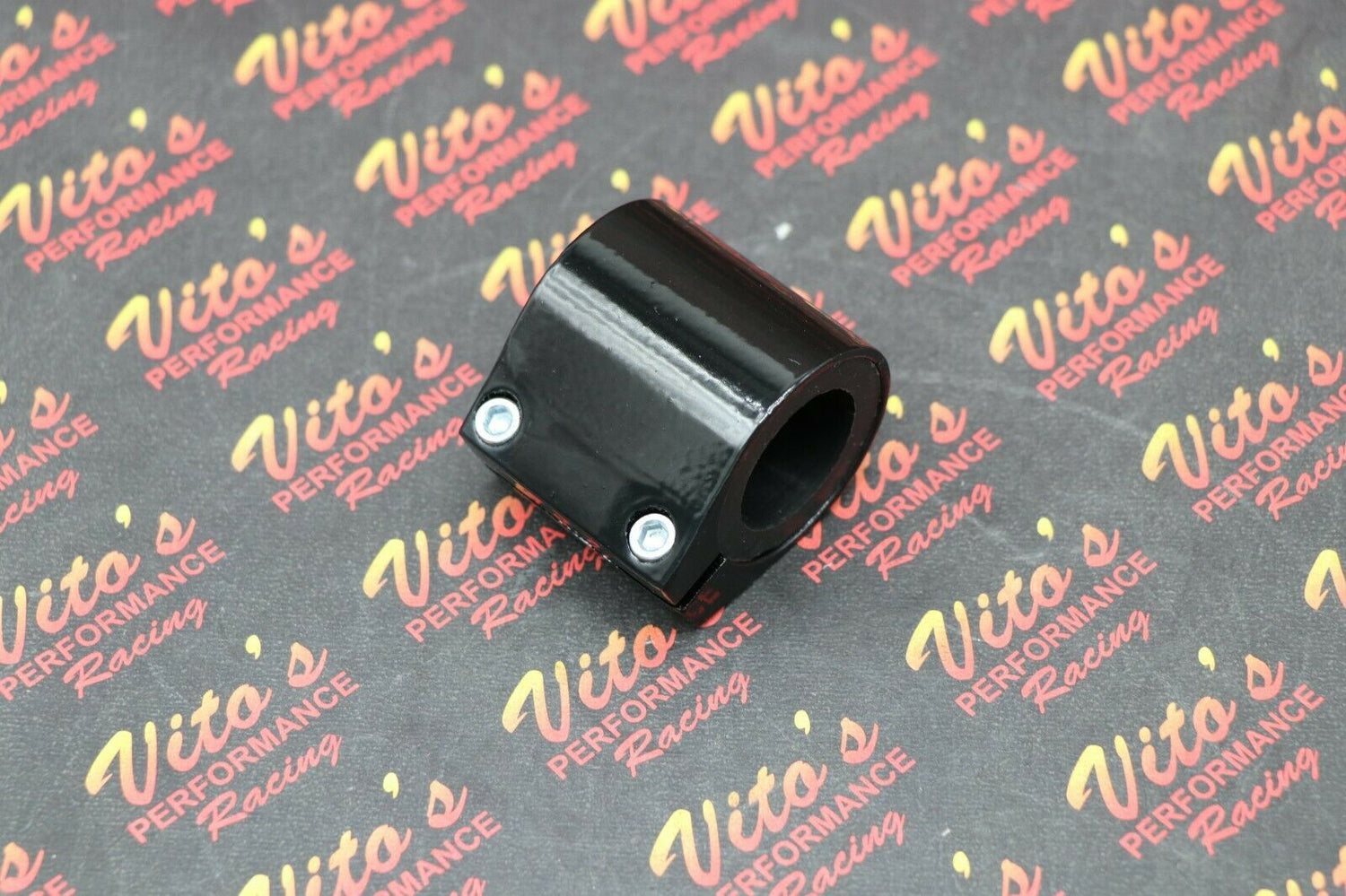 1 x ALUMINUM exhuast pipe clamps muffler connectors Yamaha Blaster GLOSS BLACK 2