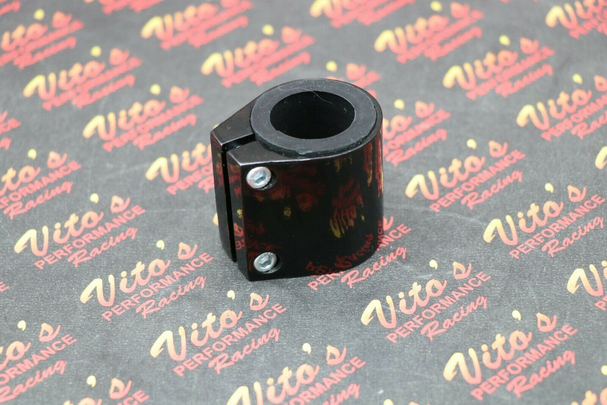 1 x ALUMINUM exhuast pipe clamps muffler connectors Yamaha Blaster GLOSS BLACK 5