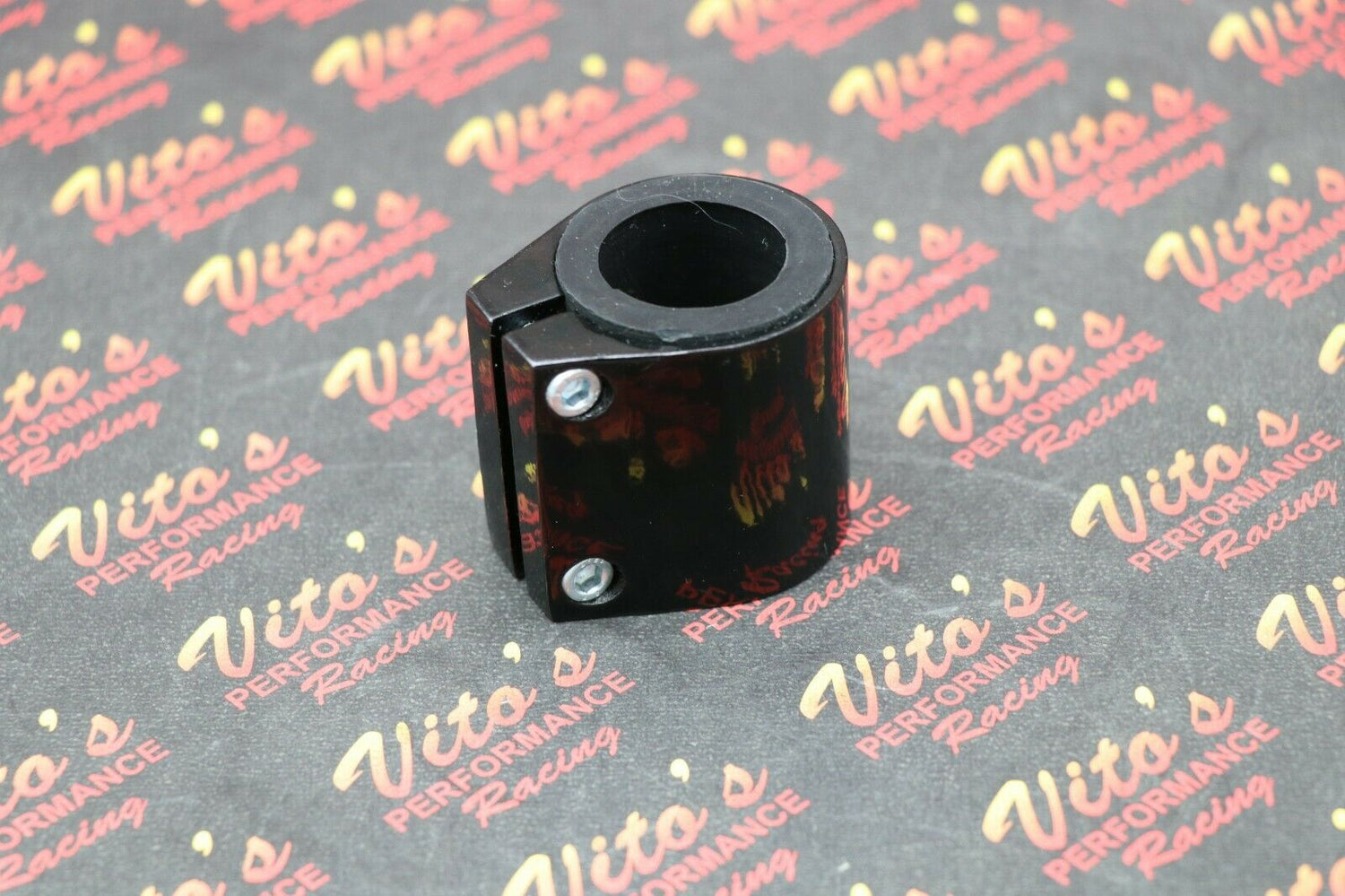 1 x ALUMINUM exhuast pipe clamps muffler connectors Yamaha Blaster GLOSS BLACK 5