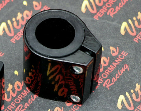 1 x ALUMINUM exhuast pipe clamps muffler connectors Yamaha Blaster GLOSS BLACK 6