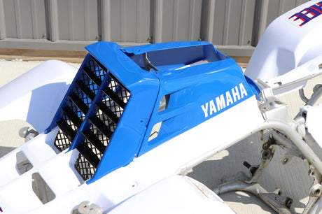 Yamaha Banshee fenders + gas tank plastic grill graphics WHITE LIGHT BLUE 1988 6