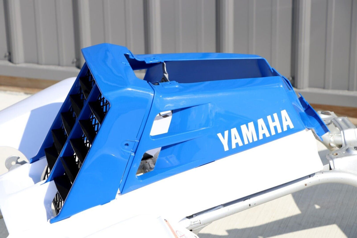 Yamaha Banshee fenders + gas tank plastic grill graphics WHITE LIGHT BLUE 1988 7