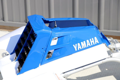 Yamaha Banshee fenders + gas tank plastic grill graphics WHITE LIGHT BLUE 1988 7