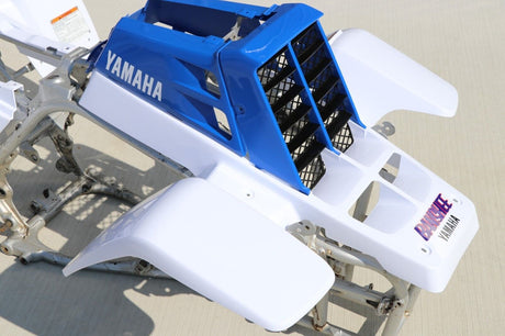 Yamaha Banshee fenders + gas tank plastic grill graphics WHITE LIGHT BLUE 1988 9