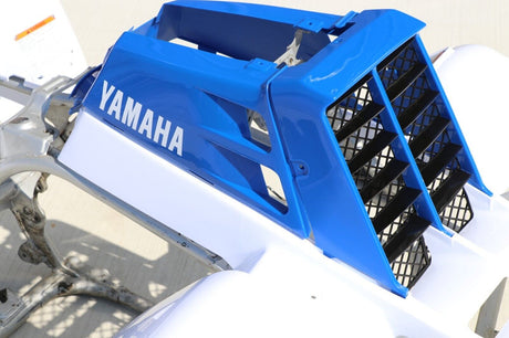 Yamaha Banshee fenders + gas tank plastic grill graphics WHITE LIGHT BLUE 1988 10