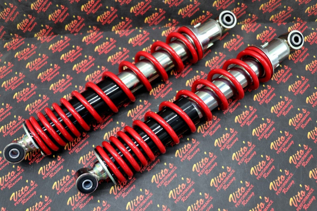 2 x NEW FRONT SHOCKS Yamaha Raptor 660 660r 2001-2005 ATV springs 15.5" RED 1