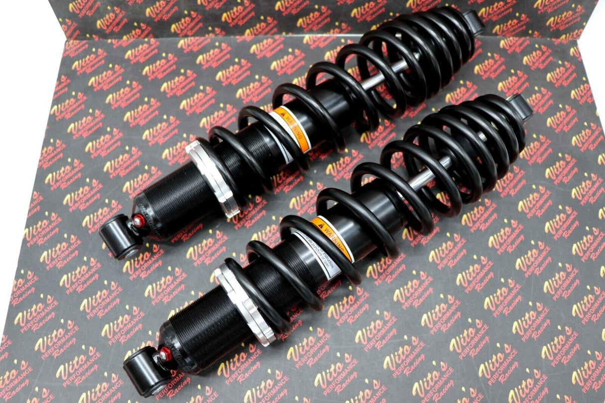 2 x NEW FRONT SHOCKS Polaris RANGER 400 500 570 800 springs 16.5" BLACK 2