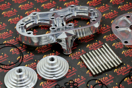 Polished COOL HEAD aftermarket billet aluminum 1987-2006 Banshee + 19cc DOMES 3
