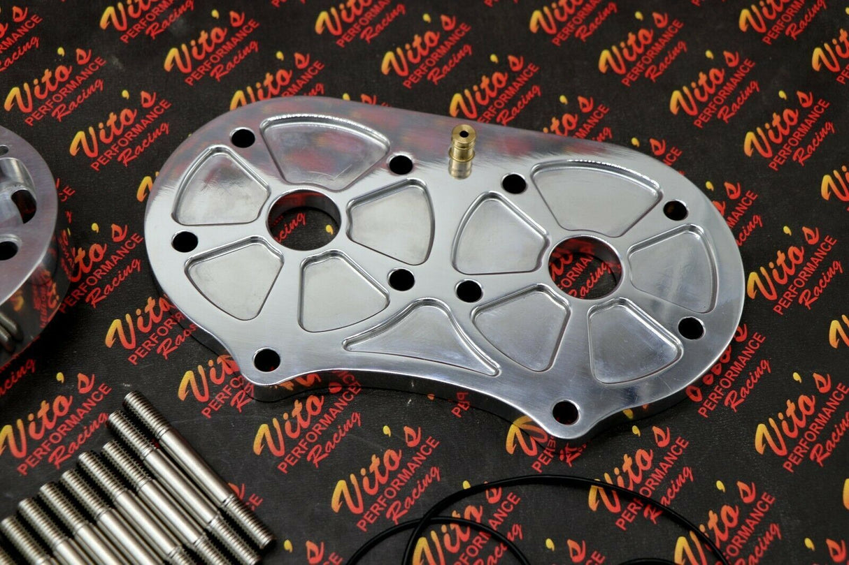 Polished COOL HEAD aftermarket billet aluminum 1987-2006 Banshee + 19cc DOMES 4