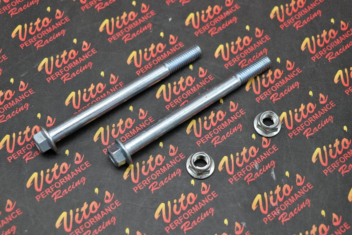 2 x Vito's Upper J-arm bolts left + lock nuts fits: Yamaha Banshee 1987-1990 1