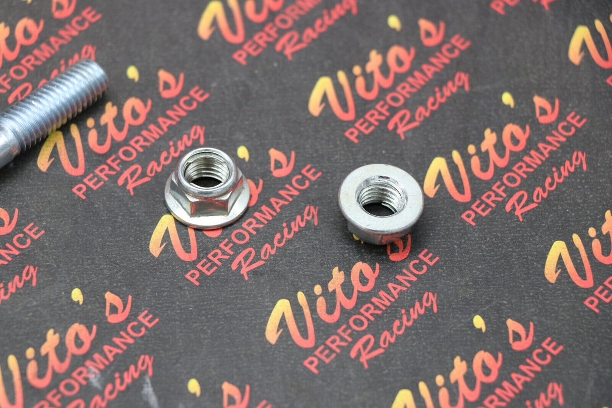 2 x Vito's Upper J-arm bolts left + lock nuts fits: Yamaha Banshee 1987-1990 2