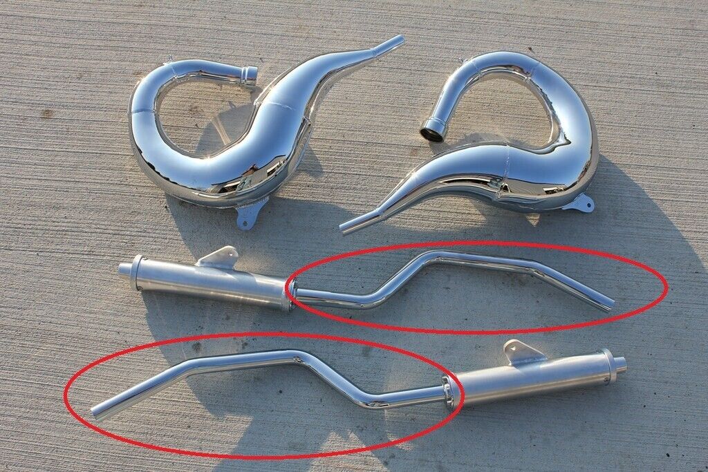 CHROME SHEARER pipes silencer STINGER TUBES for pod filter (no airbox) Banshee 2