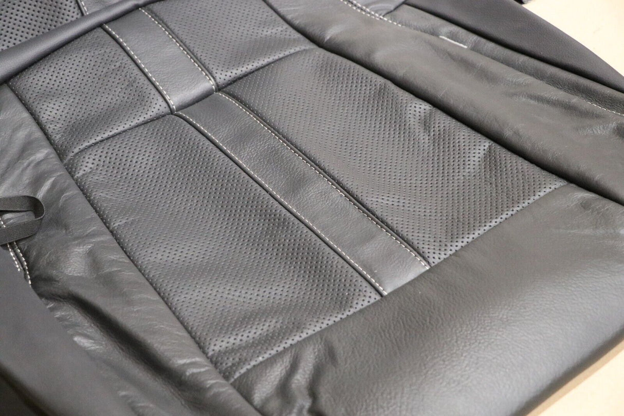 2015-20 Ford F-150 XLT SuperCrew Black Leather Seat Covers Factory Style Upgrade 10