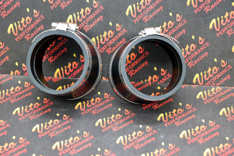 Vito's Banshee Carb Boots for airbox to larger 33mm 34mm 35mm carbs + 4 clamps 2
