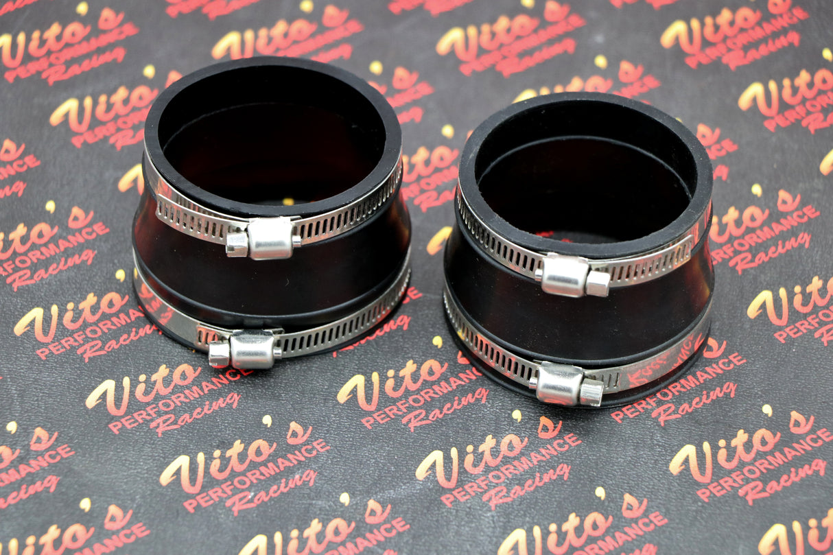 Vito's Banshee Carb Boots for airbox to larger 33mm 34mm 35mm carbs + 4 clamps 3