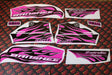Vito's custom vinyl graphics 14MIL sticker Yamaha Banshee BLACK & PINK 1987-2006 1