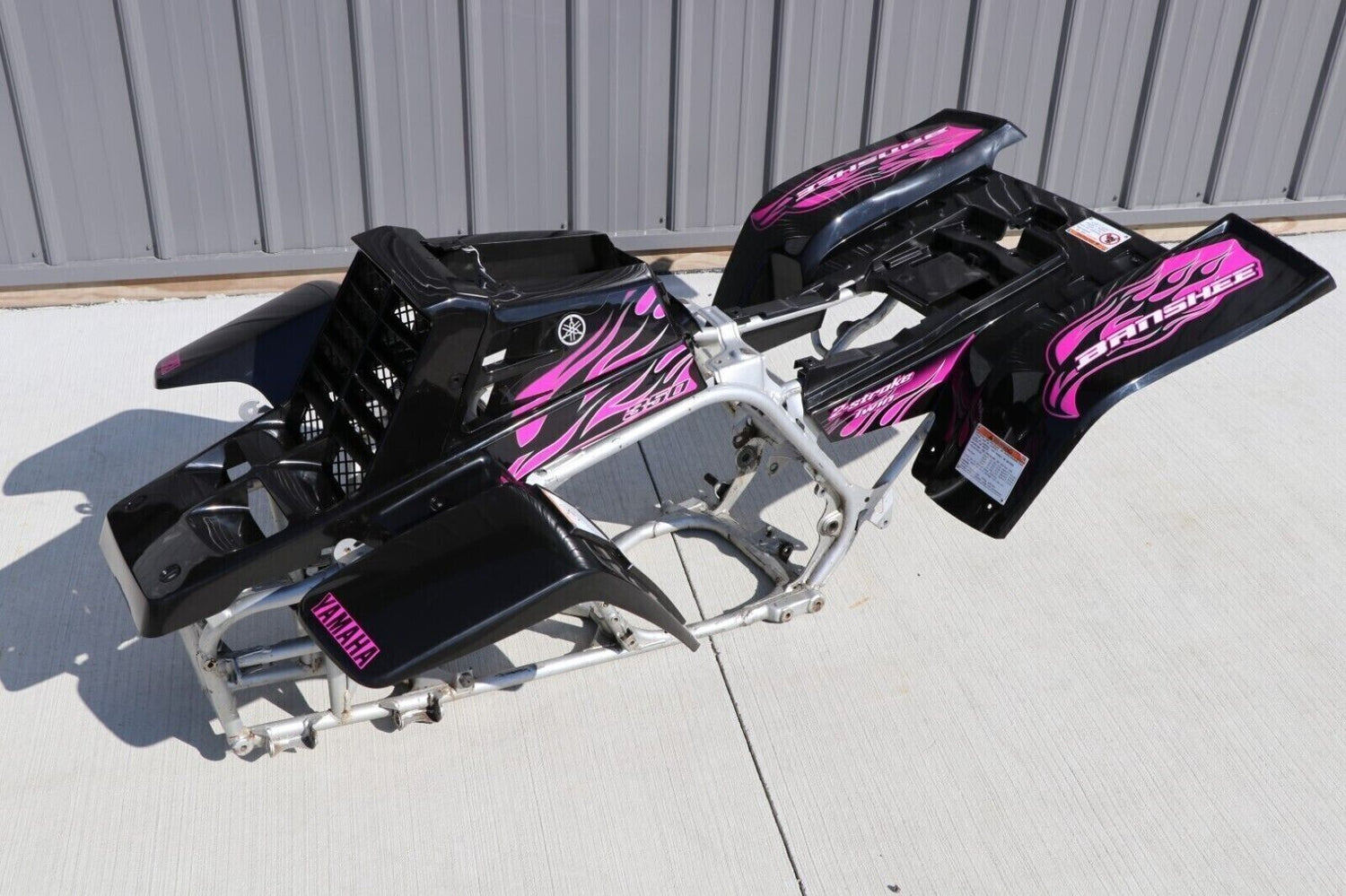 Vito's custom vinyl graphics 14MIL sticker Yamaha Banshee BLACK & PINK 1987-2006 8