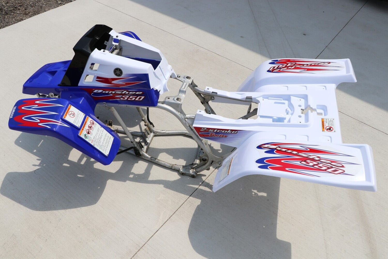 Vito's custom vinyl graphics 14MIL sticker Yamaha Banshee RED WHITE BLUE 2010 5