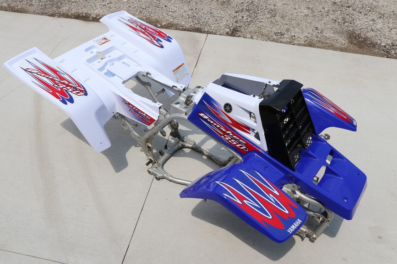 Vito's custom vinyl graphics 14MIL sticker Yamaha Banshee RED WHITE BLUE 2010 6