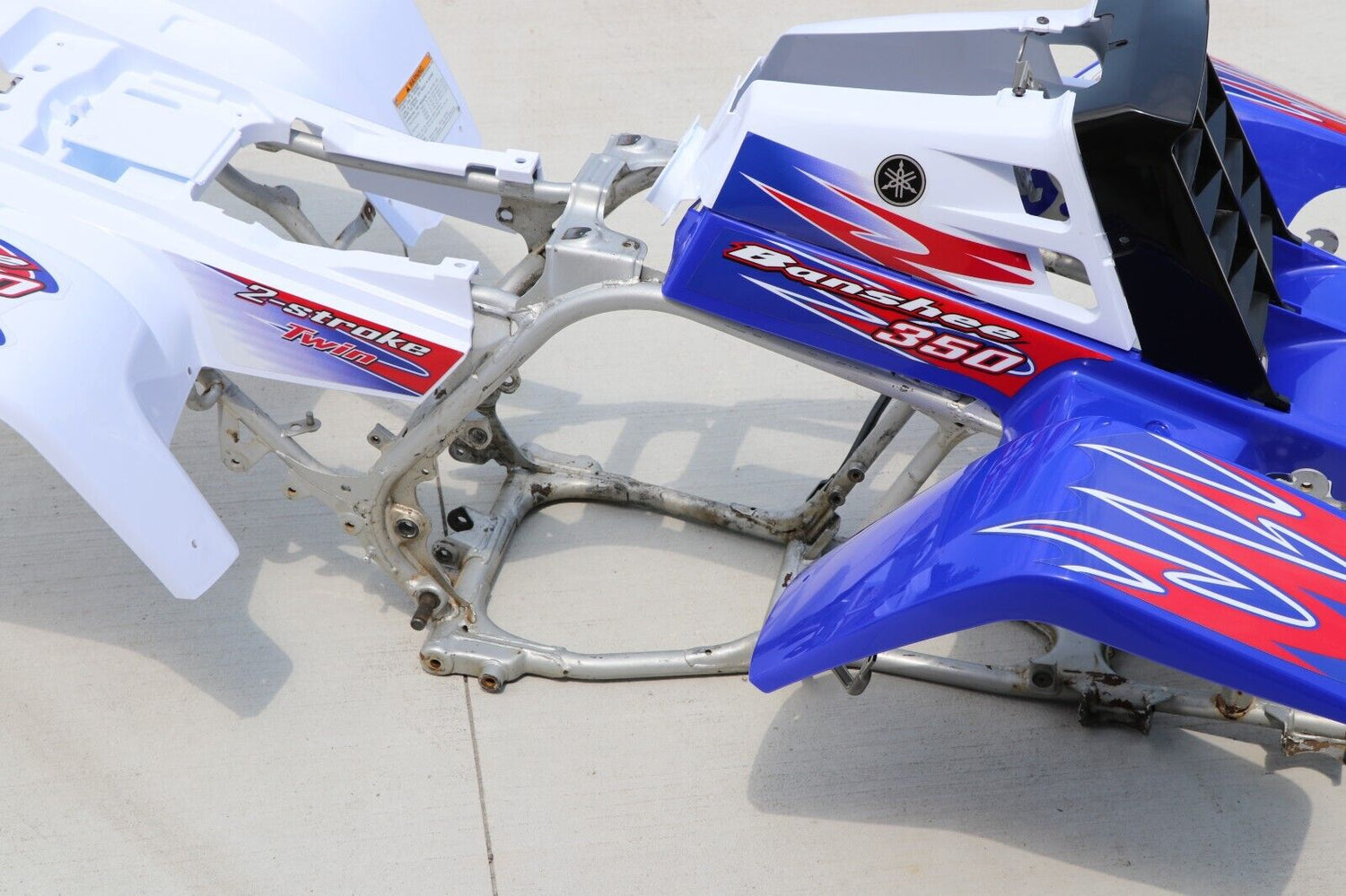 Vito's custom vinyl graphics 14MIL sticker Yamaha Banshee RED WHITE BLUE 2010 9