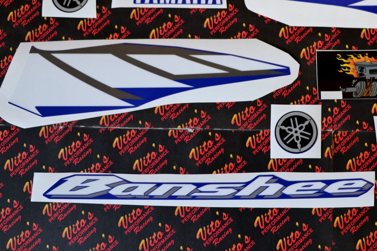 Vito's vinyl decal graphics kit 14MIL sticker Yamaha Banshee BLUE WHITE 2005 2