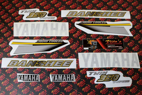 Vito's vinyl decal graphics kit 14MIL sticker Yamaha Banshee SILVER BLACK 2002 1