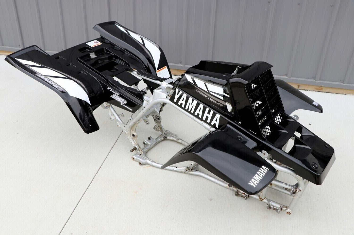 Vito's vinyl decal graphics kit 14MIL sticker Yamaha Banshee BLACK WHITE 2001 5