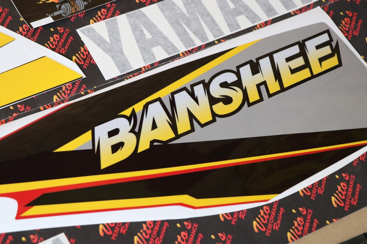 Vito's vinyl decal graphics kit 14MIL sticker Yamaha Banshee RED BLACK 1999 3